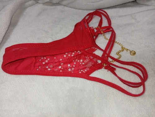 Piros csipke tanga