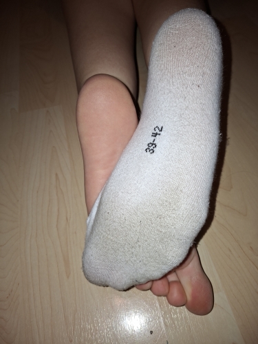 Túrázás után hordott cuki koszos zokni