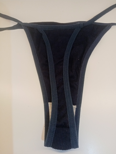 Sötétkék pamut tanga