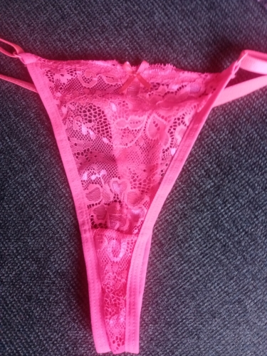 Pink csipkés tanga