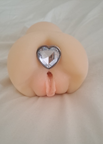 XS fehér köves használt buttplug